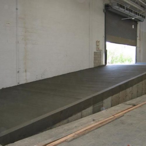 loading ramp in industrial warehouse